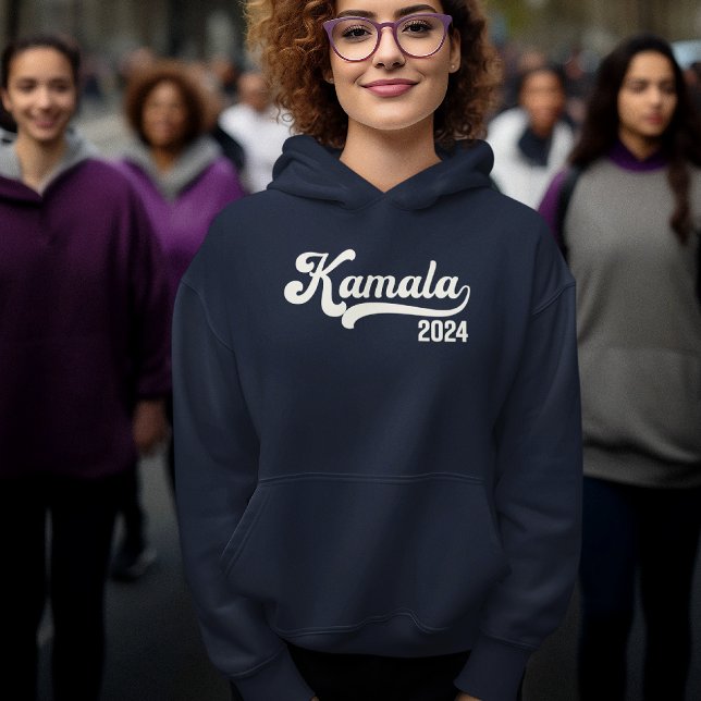 Vote Kamala Harris 2024 Ivory White Varsity Hoodie (Von Creator hochgeladen)
