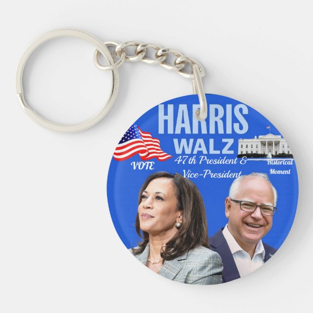 Vote-Kamala-Harris und Tim-Walz-2024_ Schlüsselanh Schlüsselanhänger (Vorderseite)
