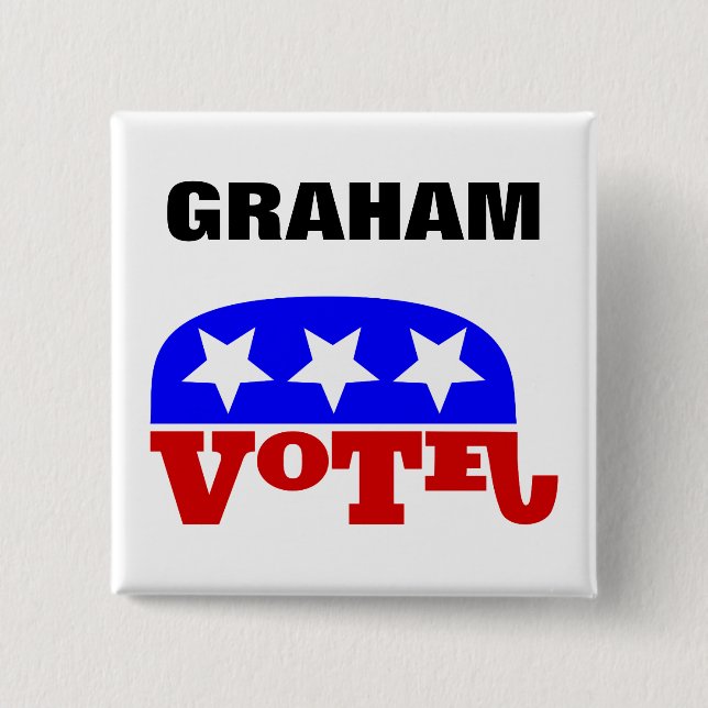 Vote Lindsey Graham Republikaner Elephant Button (Vorderseite)