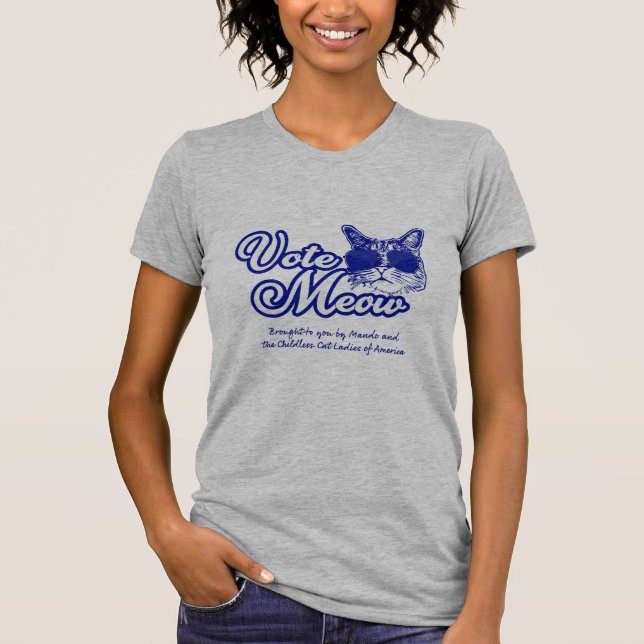Vote Meow T-Shirt (Vorderseite)