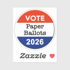 Vote Paper Ballots 2026 Midterm Election Paper Cup Aufkleber
