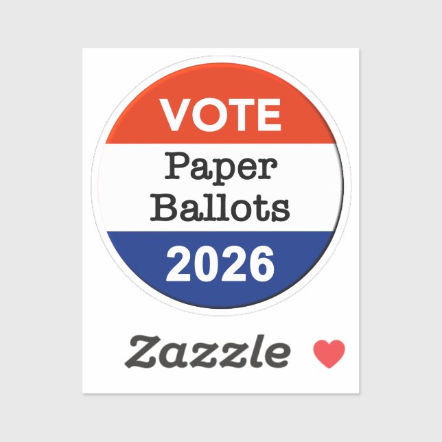 Vote Paper Ballots 2026 Midterm Election Paper Cup Aufkleber (Blatt)
