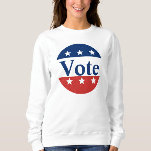 Vote Patriotisch Rot Weiß und Blau mit Sternen Sweatshirt