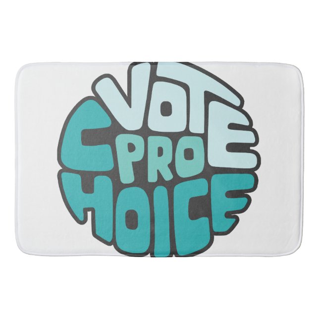 Vote Pro Choice Word Art Badematte (Vorderseite)
