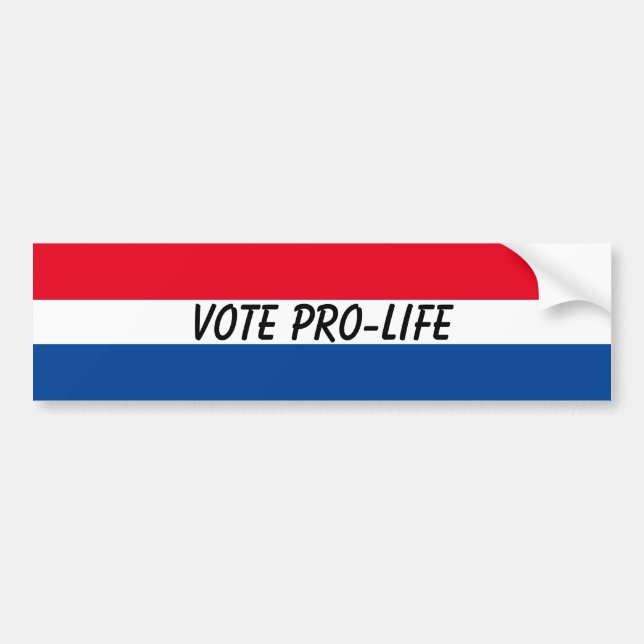 Vote Pro-Life USA Patriotic Christlich Autoaufkleber (Vorne)