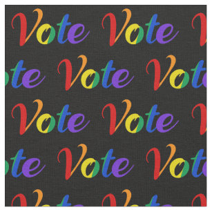 Vote Rainbow Gay Pride Stoff