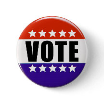 Vote Red White and Blue Patriotic Button