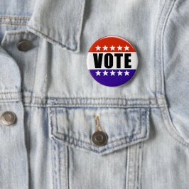 Vote Red White and Blue Patriotic Button