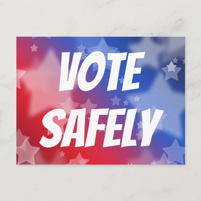 Vote Safely Postkarte (Vorderseite)