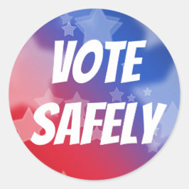 Vote Safely Runder Aufkleber