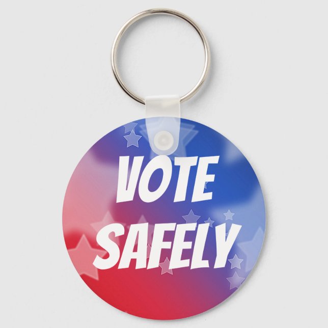 Vote Safely Schlüsselanhänger (Vorderseite)