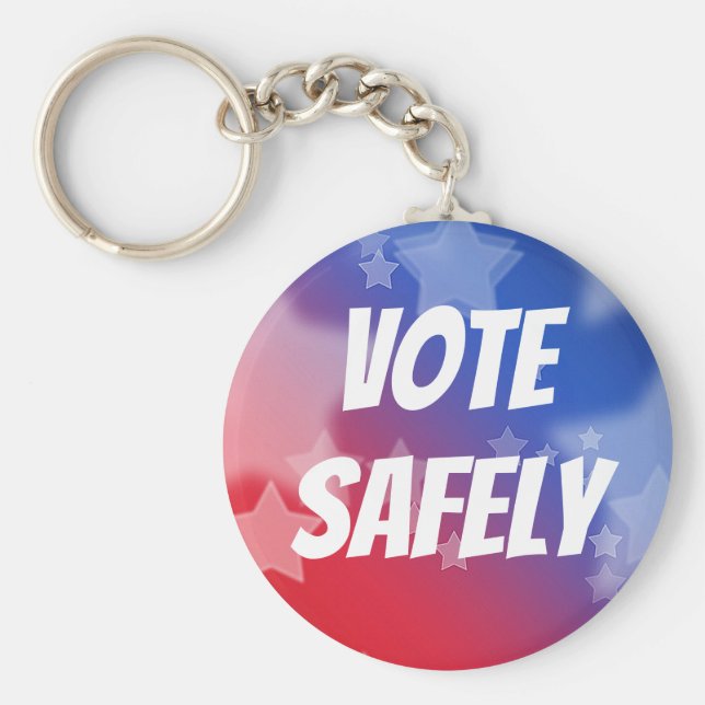 Vote Safely Schlüsselanhänger (Vorne)