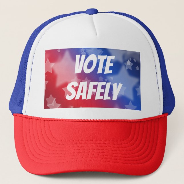 Vote Safely Truckerkappe (Vorderseite)