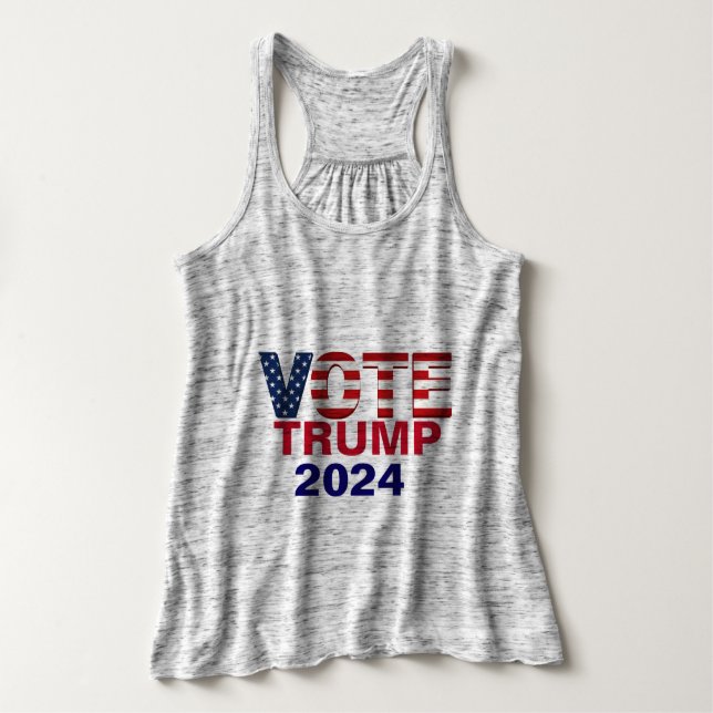 Vote TRUMP 2024 Plus Größe Tank Tops (Design Vorderseite)
