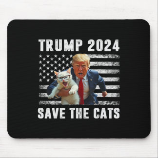 Vote Trump 2025 Funny Save The Cats Mousepad