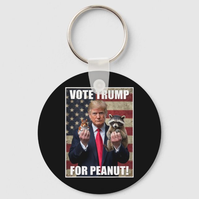 Vote Trump Justic For Fred Peanut The Squirrel Mer Schlüsselanhänger (Vorderseite)
