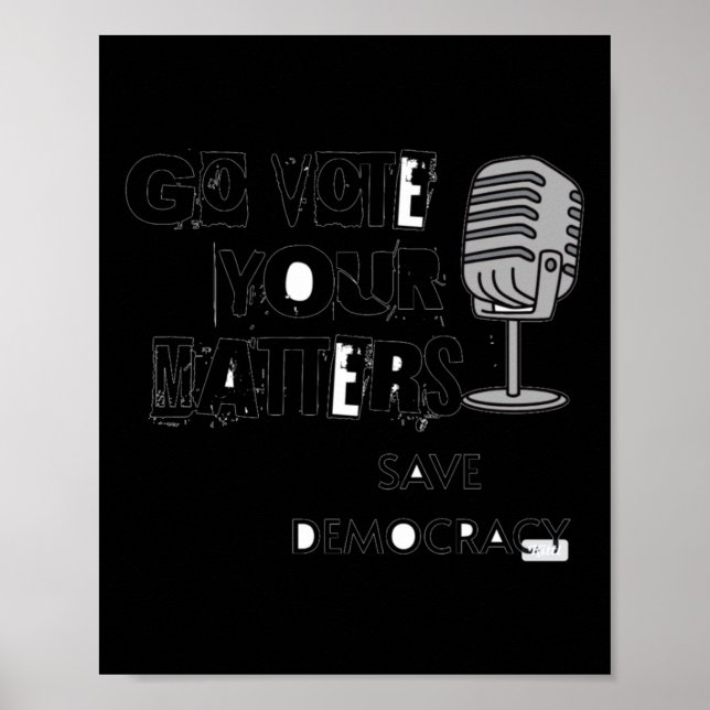 Vote your voice's Rett Democracy Sticker Poster (Vorne)