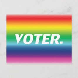 "Voter" Pride lgbtq lgbt Regenbogenfarben Postkarte
