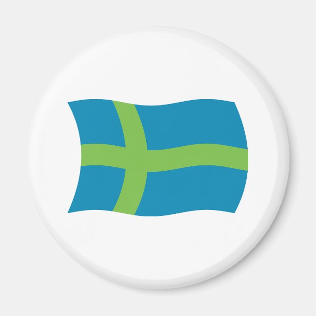 Votic People Flag Magnet (Vorne)