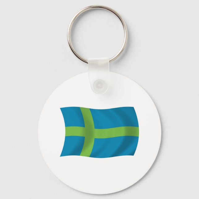 Votic People Flag Schlüsselanhänger (Vorderseite)