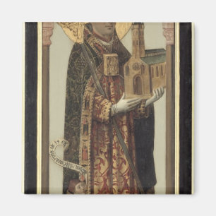 Votive Platte, die St. Ansgar, 1457 darstellt Magnet