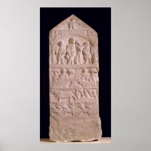 Votive stela gewidmet Sature Poster