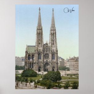 Votivkirche in Wien (c. 1900) Poster
