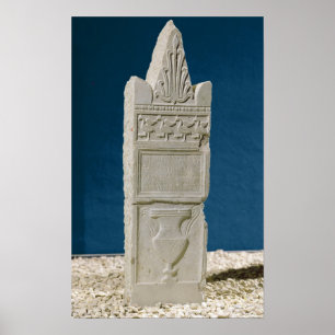 Votivstele mit dreieckiger Pediküre Poster