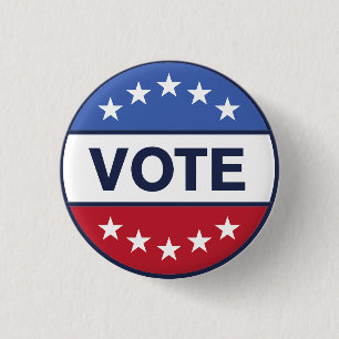 Votum American Flag Button für Patriotische Wahlen