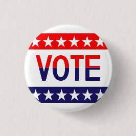 Votum für die patriotische amerikanische Flagge Button