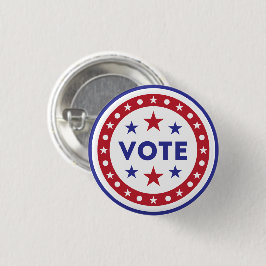 Votum für die patriotische amerikanische Flagge Button