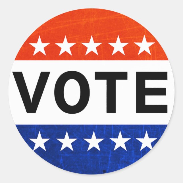 Votum Patriotic (Votum) Runder Aufkleber (Vorderseite)