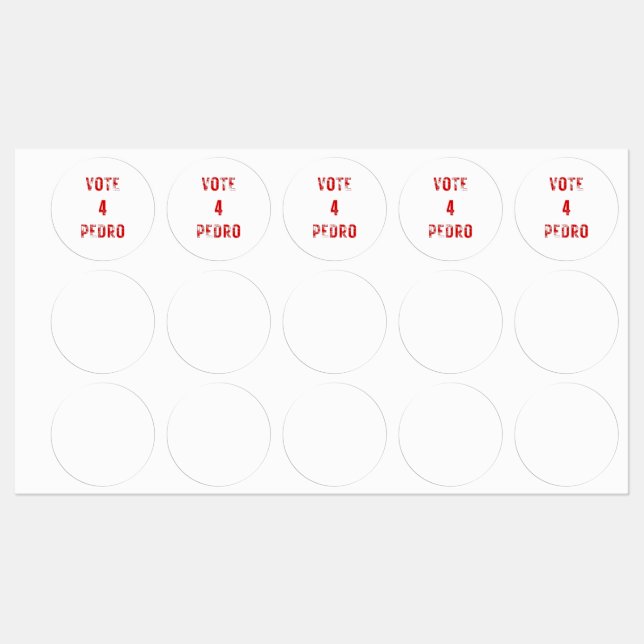Votum Pedro Napoleon lustigen Wahltext Etiketten (Blatt)