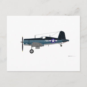 Vought F-4U Corsair 799 Postkarte
