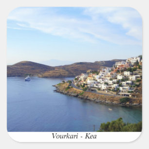 Vourkari - Kea Quadratischer Aufkleber