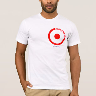 VOUS ETES ICI Rote konzentrische Kreise Mann Shirt