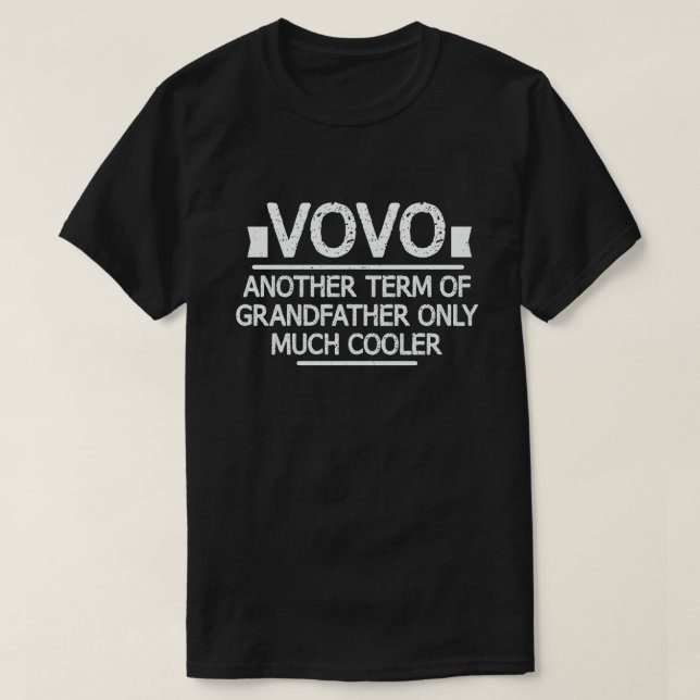 Vovo Definition Funny bedeutet Funny Opa Geschenk T-Shirt (Design vorne)