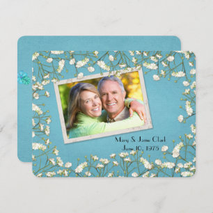 Vow Renewal Babyatemgrenze mit Foto Einladung