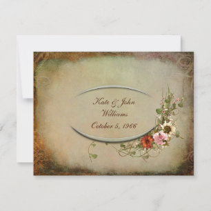Vow Renewal Blumenrahmen Einladung