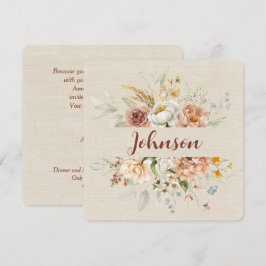 Vow Renewal Floral Border Einladung
