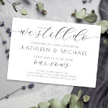 Vow Renewal Invitation Elegant We Still Do Einladung<br><div class="desc">Are you looking for the perfect invitation to invite friends and family to celebrate with you as you renew your wedding vows? This elegant vow renewal invitation has a modern, minimalist aesthetic and can be personalized with the details of your event. All products are created by Zazzle and shipped to...</div>