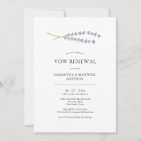 Vow Renewal Invitation Watercolor Lavendel