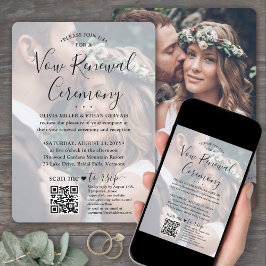 Vow Renewal QR Code UAWG 2 Foto Sequel Wedding Einladung