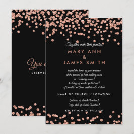 Vow Renewal Rose Gold Imitate Glitzer Confetti Bla Einladung