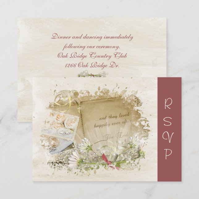 Vow Renewal Wedding Book UAWG Einladung (Vorne/Hinten)