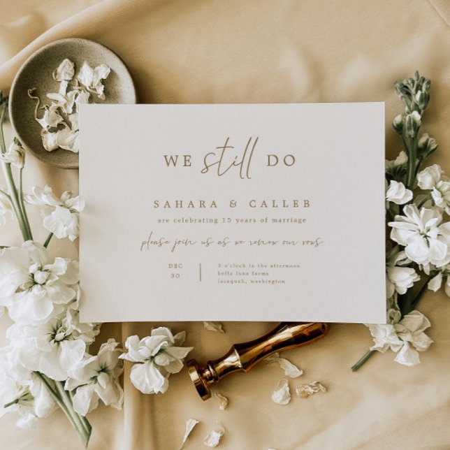 Vow Renewal Zeremony Wedding Invitation Card S102 Save The Date (Von Creator hochgeladen)