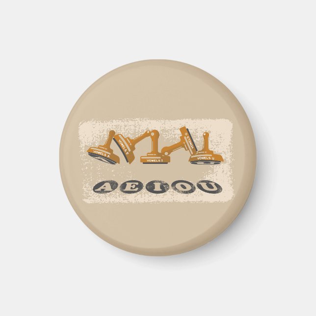 Vowels AEIOU Englisch Magnet (Vorne)