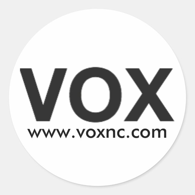 VOX-Logo (Aufkleber) Runder Aufkleber (Vorderseite)