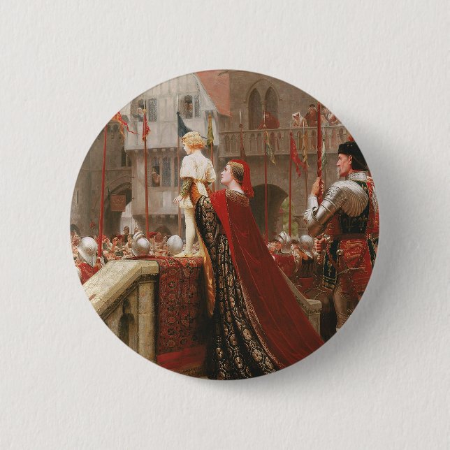 Vox Populi, c. 1904 von Edmund Blair Leighton Button (Vorderseite)