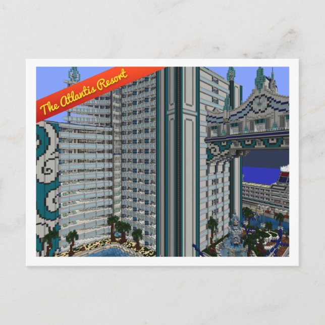 VoxelPostkarte: Das Atlantis Resort Postkarte (Vorderseite)